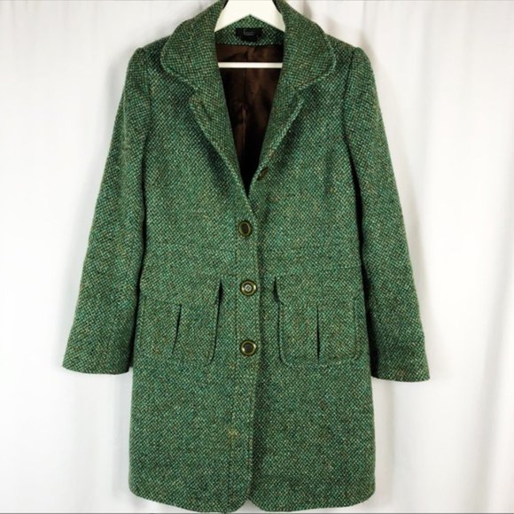 Frenchi Jackets & Blazers - Frenchie Green Tweed with specks Coat.  SZ XS